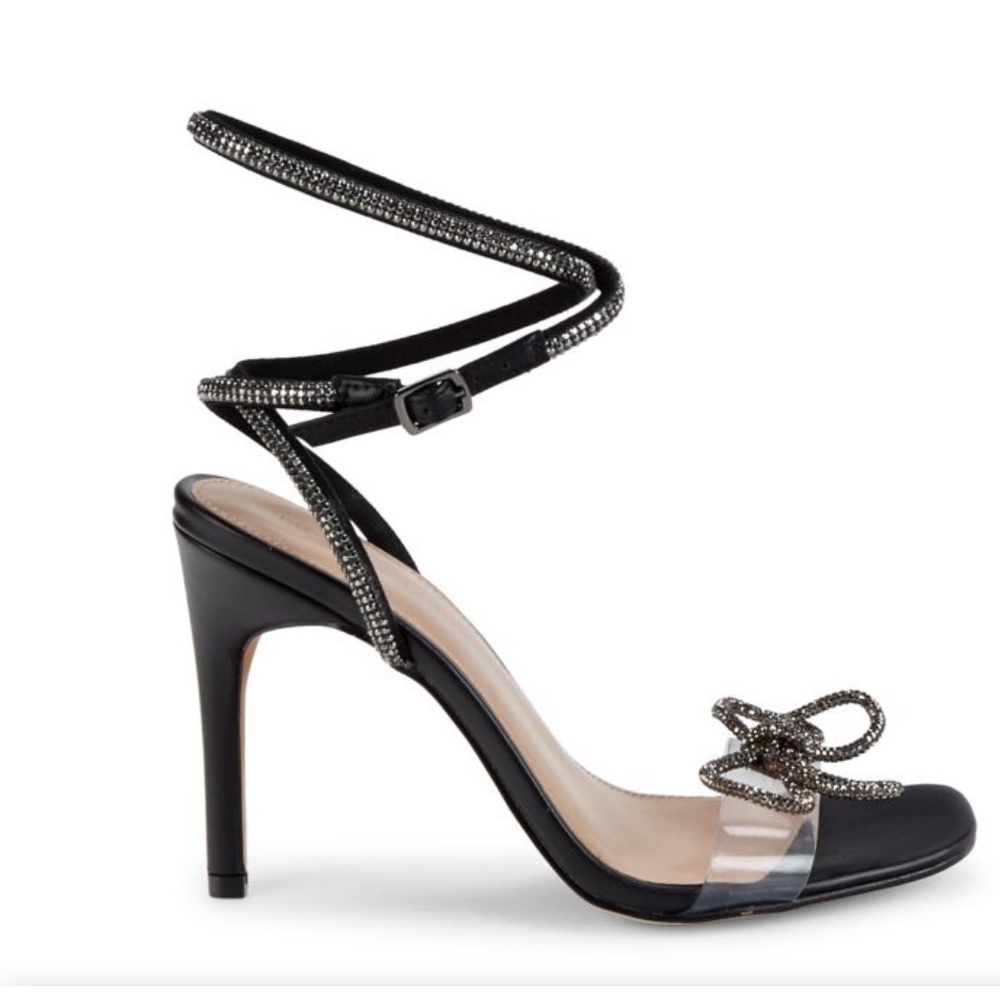 Bcbgeneration Illara Clear Strap Rhinestone Bow A… - image 1